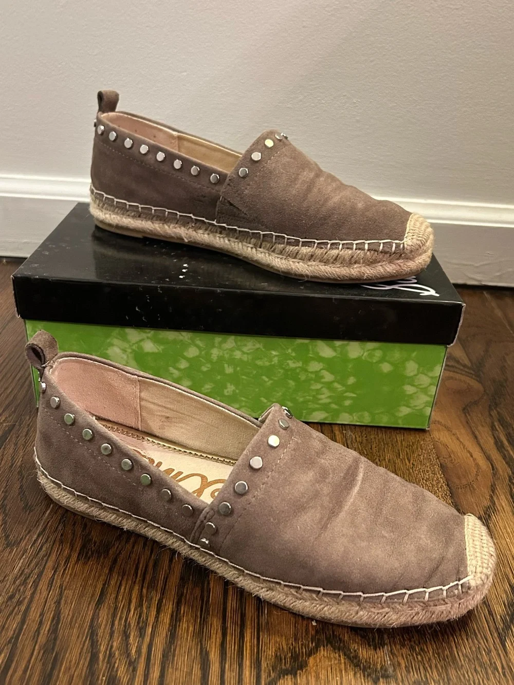 Sam Edelman Koda Suede Studded Espadrille Slip-Ons